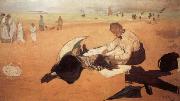 Edgar Degas At the Beach painting